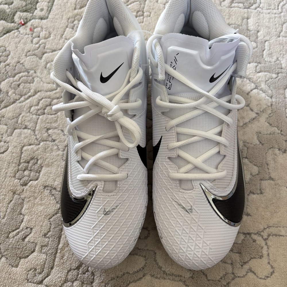 Nike Vapor Edge Elite 360 2 TB FD5713-100 Mens US 11 Football Cleats White Black - Picture 2 of 7